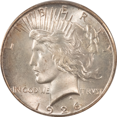 New Certified Coins 1926-D $1 PEACE DOLLAR – PCGS MS-65, ORIGINAL SATINY, WHITE GEM!