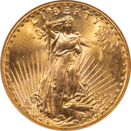 $20 1927 $20 ST GAUDENS GOLD DOUBLE EAGLE – NGC MS-65, FLASHY, GEM BU!