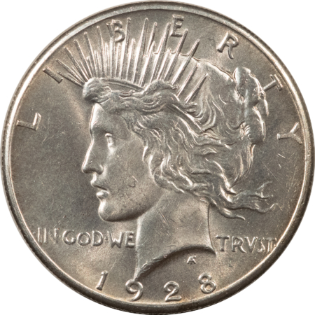 New Store Items 1928 $1 PEACE DOLLAR – HIGH GRADE NEARLY UNCIRCULATED, LOOKS CHOICE! KEY-DATE!