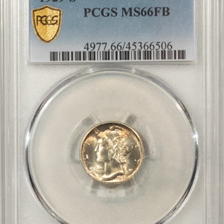 Mercury Dimes 1929-S MERCURY DIME – PCGS MS-66 FB, FRESH & FLASHY!