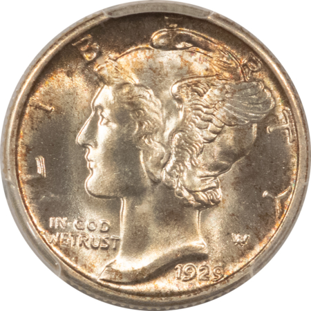 Mercury Dimes 1929-S MERCURY DIME – PCGS MS-66 FB, FRESH & FLASHY!