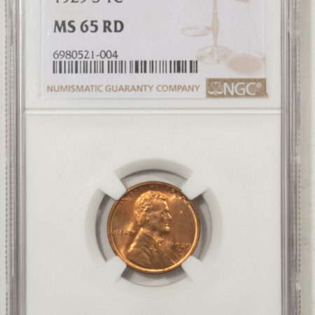 New Store Items 1929-S LINCOLN CENT – NGC MS-65 RD, FULLY RED!