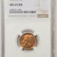 Lincoln Cents (Wheat) 1925-S LINCOLN CENT – PCGS MS-64 RB, FRESH WITH ORIGINAL LUSTER! TOUGH DATE!