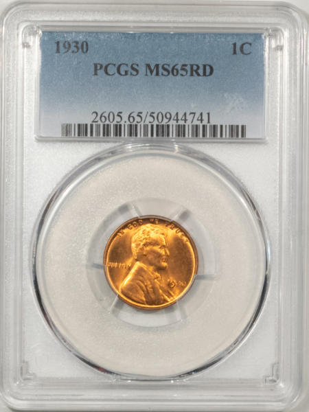 Lincoln Cents (Wheat) 1930 LINCOLN CENT – PCGS MS-65 RD