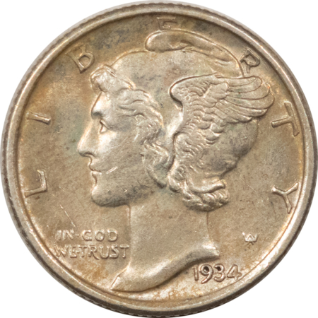 Mercury Dimes 1934 MERCURY DIME – HIGH GRADE NEARLY UNCIRCULATED LOOKS CHOICE!