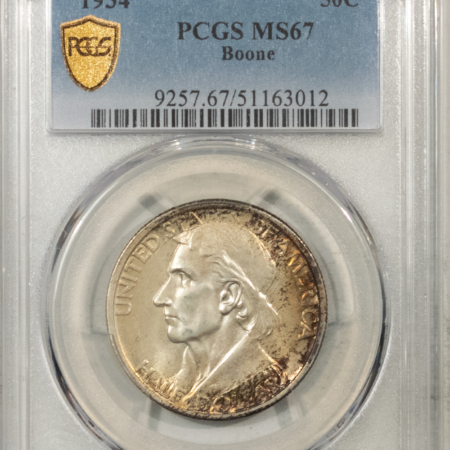 New Certified Coins 1934 BOONE COMMEMORATIVE HALF DOLLAR – PCGS MS-67, SUPERB ORIGINAL GEM!