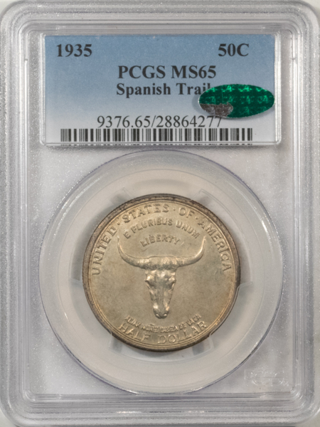 CAC Approved Coins 1935 SPANISH TRAIL COMMEM HALF DOLLAR – PCGS MS-65, 66+ QUALITY, FRESH, PQ, CAC!