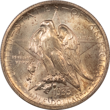 New Certified Coins 1935 TEXAS COMMEMORATIVE HALF DOLLAR – PCGS MS-66, ORIGINAL PATINA, PQ!