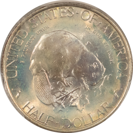 New Certified Coins 1936 ALBANY COMMEMORATIVE HALF DOLLAR PCGS MS-66, IRRIDESCENT PASTELS 67 LUSTER!