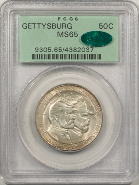 CAC Approved Coins 1936 GETTYSBURG COMMEMORATIVE HALF DOLLAR – PCGS MS-65, FRESH, PQ++, OGH & CAC!