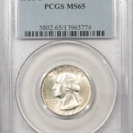 New Certified Coins 1936-S WASHINGTON QUARTER – PCGS MS-65, FRESH, PREMIUM QUALITY GEM!