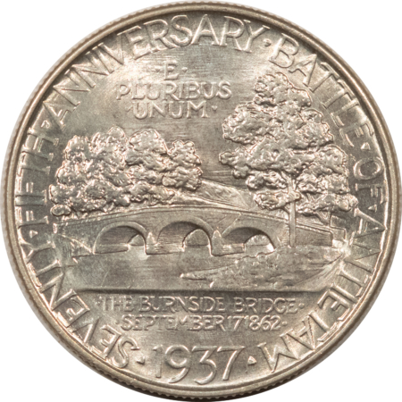 New Store Items 1937 ANTIETAM COMMEMORATIVE HALF DOLLAR – UNCIRCULATED, FLASHY CLAIMS TO GEM!