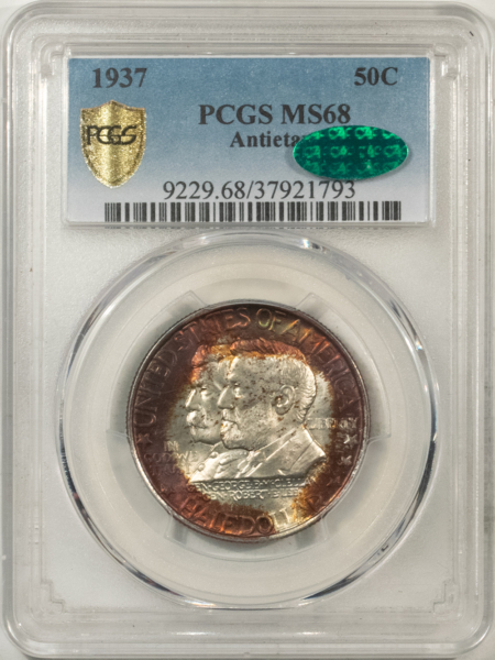 CAC Approved Coins 1937 ANTIETAM COMMEMORATIVE HALF DOLLAR – PCGS MS-68, AMAZING! CAC APPROVED!