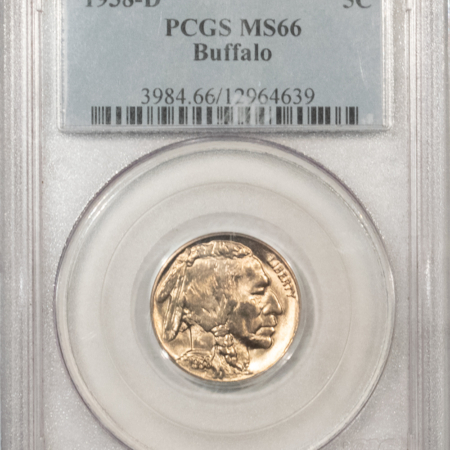 New Store Items 1938-D BUFFALO NICKEL – PCGS MS-66, VIRTUALLY SUPERB!