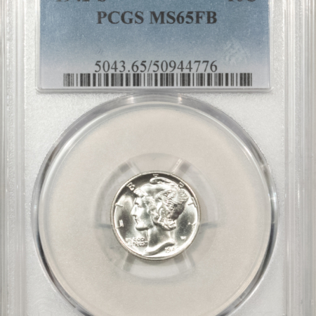 Mercury Dimes 1942-S MERCURY DIME – PCGS MS-65 FB, PREMIUM QUALITY!