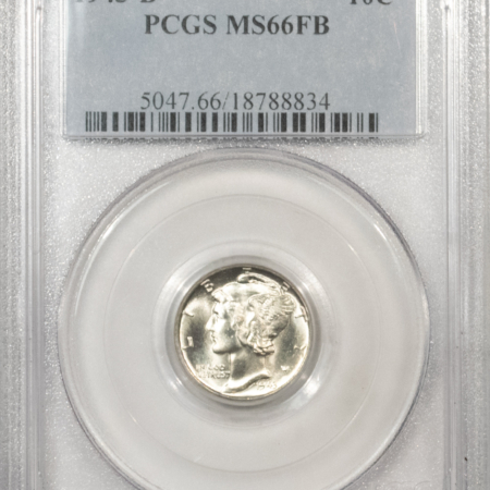 Mercury Dimes 1943-D MERCURY DIME – PCGS MS-66 FB, BLAST WHITE!