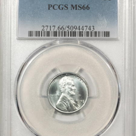 Lincoln Cents (Wheat) 1943-S STEEL LINCOLN CENT – PCGS MS-66, LOOKS 67! PREMIUM QUALITY!