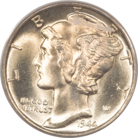 Mercury Dimes 1944-D MERCURY DIME – PCGS MS-66 FB, FRESH!