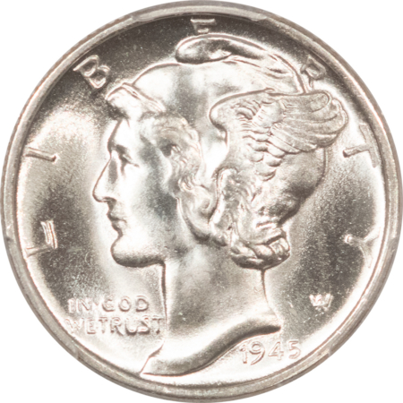 Mercury Dimes 1945-D MERCURY DIME – PCGS MS-66 FB