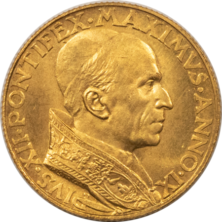 New Store Items 1947 ITALY-PAPAL VATICAN CITY 100 LIRE GOLD -UNCIRCULATED!