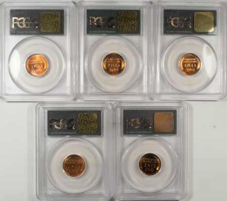 Lincoln Cents (Wheat) 1950-54 PROOF LINCOLN CENT-WASHINGTON QUARTER 20 COIN SET PCGS PR65/66 OGH + BOX