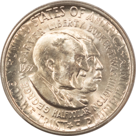 New Certified Coins 1952-S WASHINGTON-CARVER COMMEMORATIVE HALF DOLLAR – PCGS MS-64