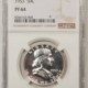 Franklin Halves 1954 PROOF FRANKLIN HALF DOLLAR – NGC PF-67 CAMEO, SUPERB GEM!