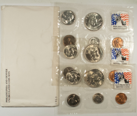 New Store Items 1953 P/D/S U.S. MINT COIN YEAR SET – NICE GEM BU COINS IN AFTERMARKET ENVELOPE