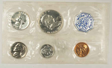 New Store Items 1957 US SILVER PROOF 5 COIN SET – GEM PROOF IN ORIGINAL ENVELOPE!