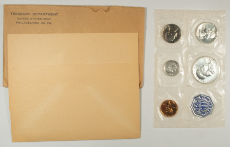 New Store Items 1958 US SILVER PROOF 5 COIN SET – GEM PROOF IN ORIGINAL ENVELOPE!