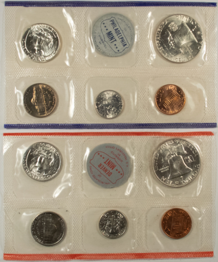 New Store Items 1959-P/D U.S. SILVER MINT SET, GEM BU – NO OUTER ENVELOPE