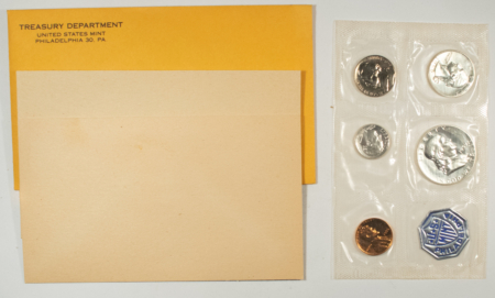 New Store Items 1959 US SILVER PROOF 5 COIN SET – GEM PROOF IN ORIGINAL ENVELOPE!