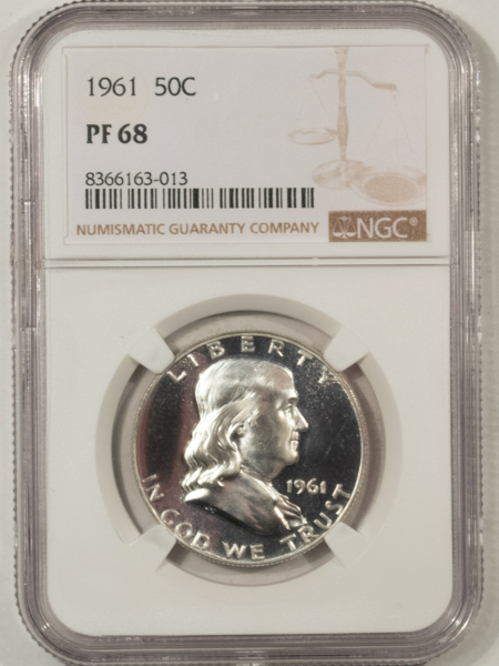 Franklin Halves 1961 PROOF FRANKLIN HALF DOLLAR – NGC PF-68 LOOKS CAMEO!