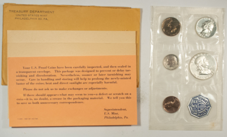 New Store Items 1962 US SILVER PROOF 5 COIN SET – GEM PROOF IN ORIGINAL ENVELOPE!