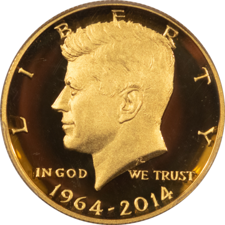 Modern Gold Commems 2014-W PROOF KENNEDY GOLD 3/4 OZ COMMEM HALF DOLLAR PCGS PR-70 DCAM FIRST STRIKE