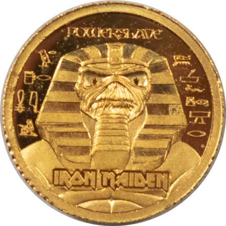 Bullion 2024 COOK ISLANDS $5, 1/2 GRAM .9999 GOLD, IRON MAIDEN – GEM PROOF!