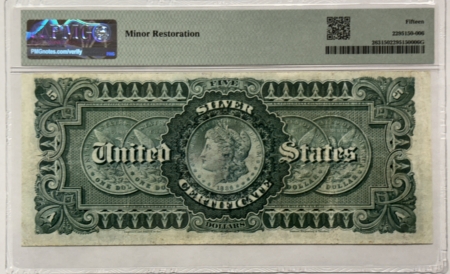 Large Silver Certificates 1886 $5 SILVER CERTIFICATE SILVER DOLLAR BACK FR#263 PMG F-15 MINOR RESTORATION