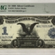 Large Silver Certificates 1896 $5 SILVER CERTIFICATE EDUCATIONAL FR#269 PMG F15, RESTORATION, VF20+ LOOK