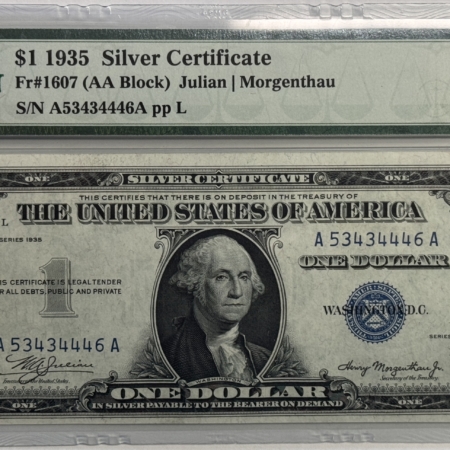 New Store Items 1935 $1 SILVER CERTIFICATE FR#1607 (AA BLOCK) – PMG 65 GEM UNCIRCULATED EPQ