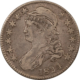 Early Halves 1824 CAPPED BUST HALF DOLLAR – NICE HIGH GRADE EXAMPLE, BUT LIGHT OLD CLEANING!