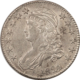 Early Halves 1825 CAPPED BUST HALF DOLLAR HIGH GRADE, LUSTROUS & NEAR UNCIRCULATED BUT STAINS