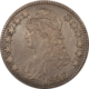 Early Halves 1828 CAPPED BUST HALF DOLLAR, SQ BASE 2, LG 8 HIGH GRADE CIRCULATED, BUT CLEANED