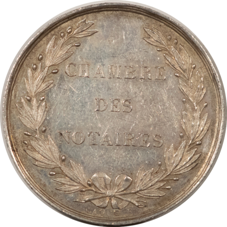 Exonumia 1830 FRANCE SILVER JETON CHAMBER OF NOTARIES – HIGH GRADE NEARLY UNC PROOFLIKE