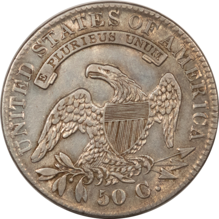 Early Halves 1832 CAPPED BUST HALF DOLLAR, LARGE LETTERS HIGH GRADE W/ LUSTER LIGHT HAIRLINES