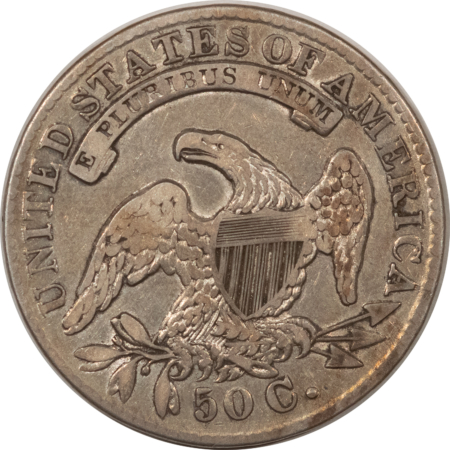 Early Halves 1834 CAPPED BUST HALF DOLLAR, LG DATE LG LETTERS, HIGH GRADE CIRC LIGHT CLEANING