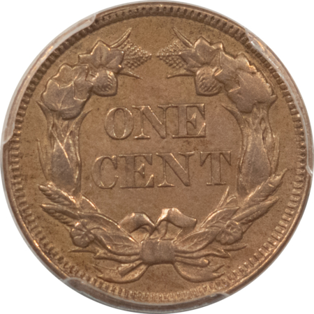 Flying Eagle 1858/7 “STRONG” OVERDATE FLYING EAGLE CENT, PCGS AU-53, A VERY SCARCE COIN!