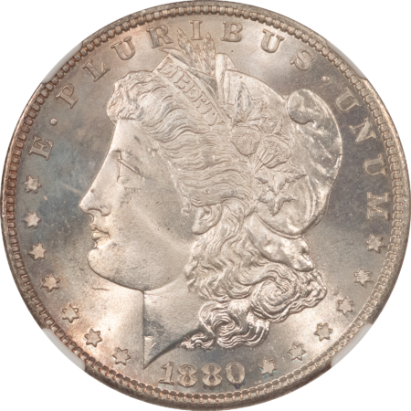 Morgan Dollars 1880-S $1 MORGAN DOLLAR – NGC MS-66, FRESH AND ATTRACTIVE, LOOKS SUPERB!