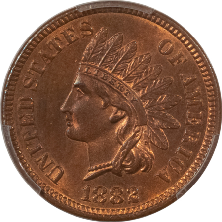 Indian 1882 INDIAN CENT – PCGS MS-64 RB, LUSTROUS AND PREMIUM QUALITY!