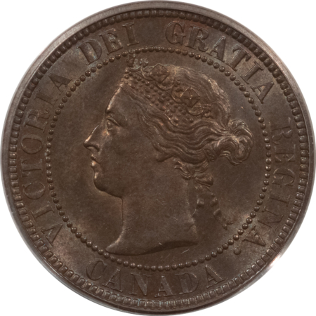 New Certified Coins CANADA 1882-H VICTORIA 1 c, PCGS MS-63 BN; CHOICE CLEAN SURFACES, PRETTY!