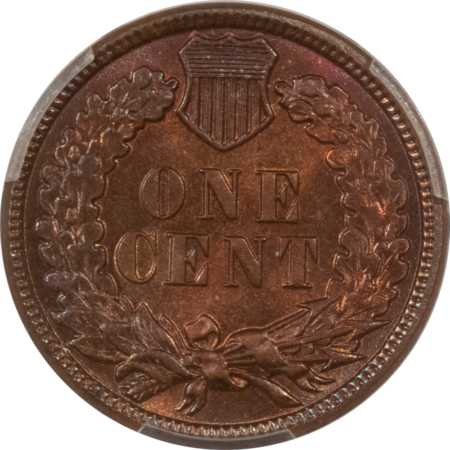 Indian 1884 INDIAN CENT – PCGS MS-63 RB, PRETTY COLOR AND PREMIUM QUALITY!